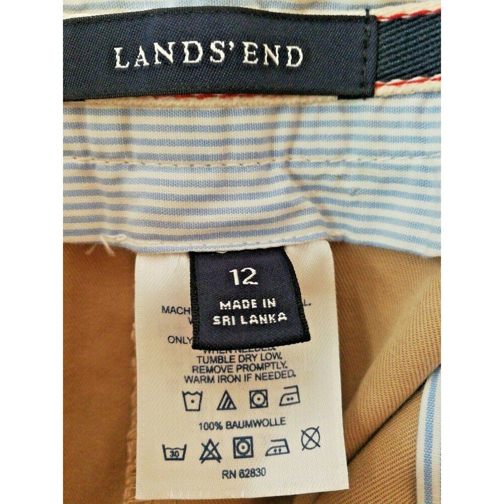 Lands' End Light Khaki Women Heritage Chino Boot Cut Pants 12 X 31 RSVP $39 - Picture 7 of 12